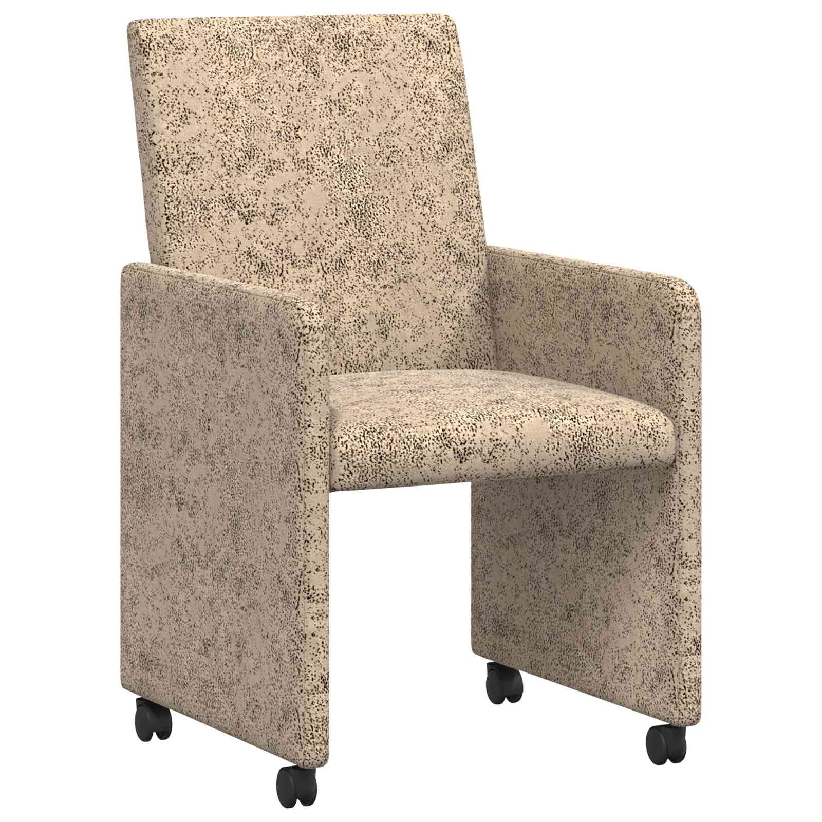 Esszimmerstühle mit Rollen 2 pcs Hellgrau 57 x 66 x 94 cm