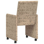 Esszimmerstühle mit Rollen 2 pcs Hellgrau 57 x 66 x 94 cm