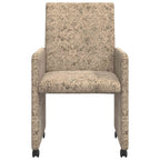 Esszimmerstühle mit Rollen 2 pcs Hellgrau 57 x 66 x 94 cm