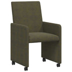 Esszimmerstühle mit Rollen 2 pcs Armeegrün 57 x 66 x 94 cm