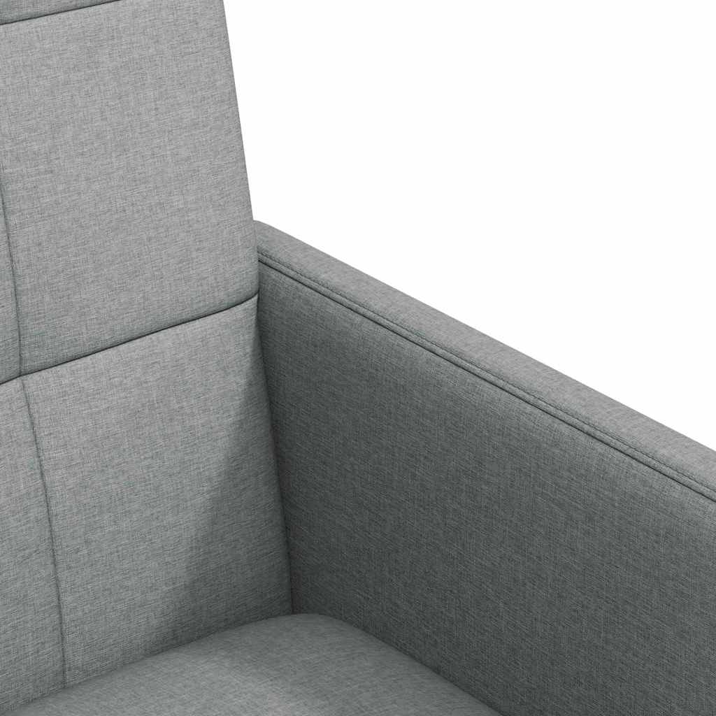 Esszimmerstühle mit Rollen 2 pcs Hellgrau 58 x 65 x 94 cm Stoff