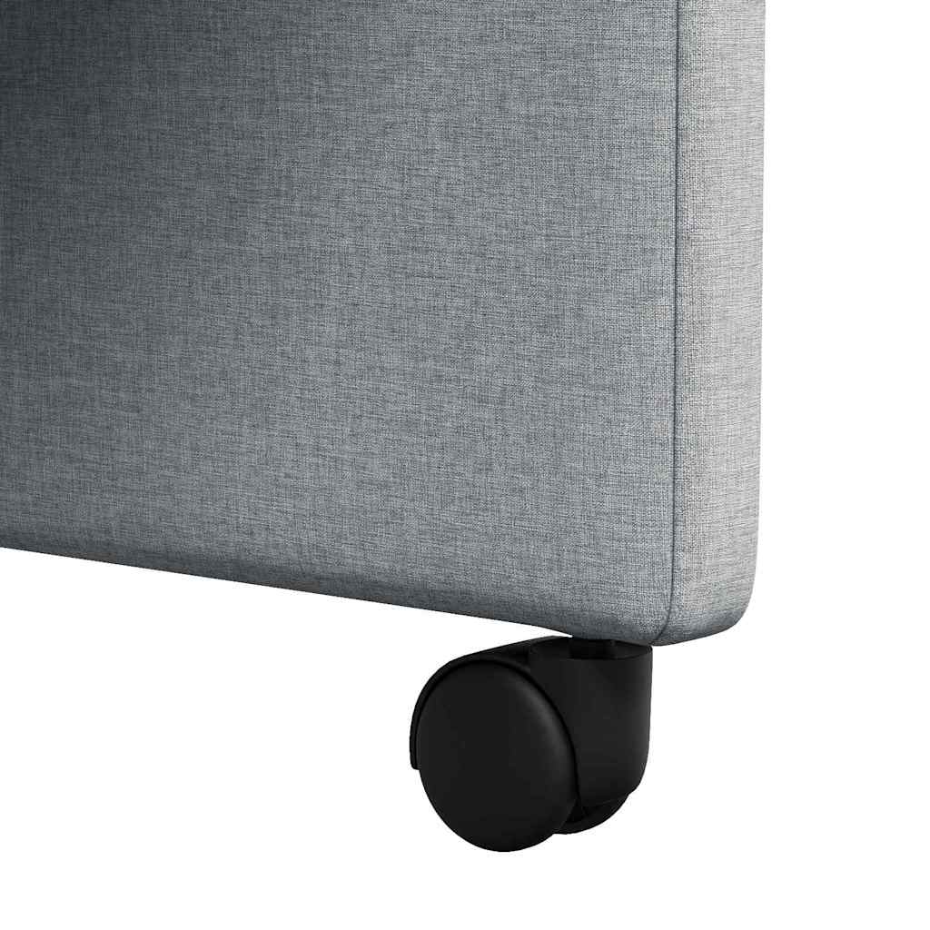 Esszimmerstühle mit Rollen 2 pcs Hellgrau 58 x 65 x 94 cm Stoff