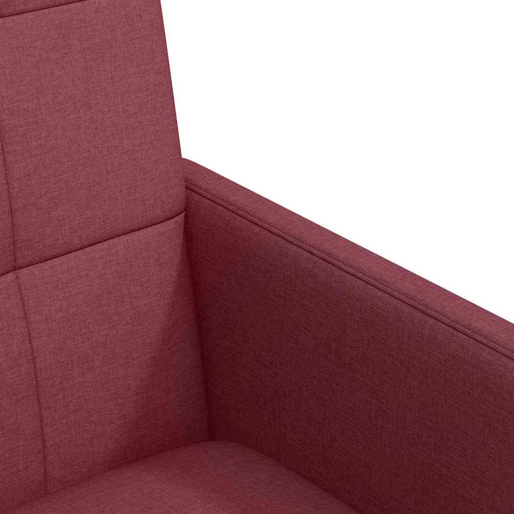 Esszimmerstühle mit Rollen 2 pcs Weinrot 58 x 65 x 94 cm Stoff