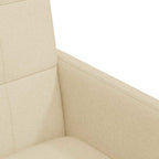 Esszimmerstühle mit Rollen 2 pcs Creme 58 x 65 x 94 cm Stoff