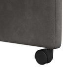 Esszimmerstühle mit Rollen 2 pcs Schwarz 57 x 67 x 95 cm