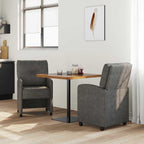 Esszimmerstühle mit Rollen 2 pcs Schwarz 57 x 67 x 95 cm