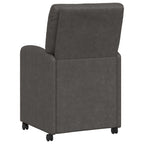 Esszimmerstühle mit Rollen 2 pcs Schwarz 57 x 67 x 95 cm