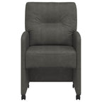 Esszimmerstühle mit Rollen 2 pcs Schwarz 57 x 67 x 95 cm