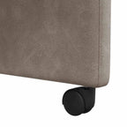 Esszimmerstühle mit Rollen 2 pcs Grau 57 x 67 x 95 cm