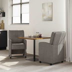 Esszimmerstühle mit Rollen 2 pcs Grau 57 x 67 x 95 cm