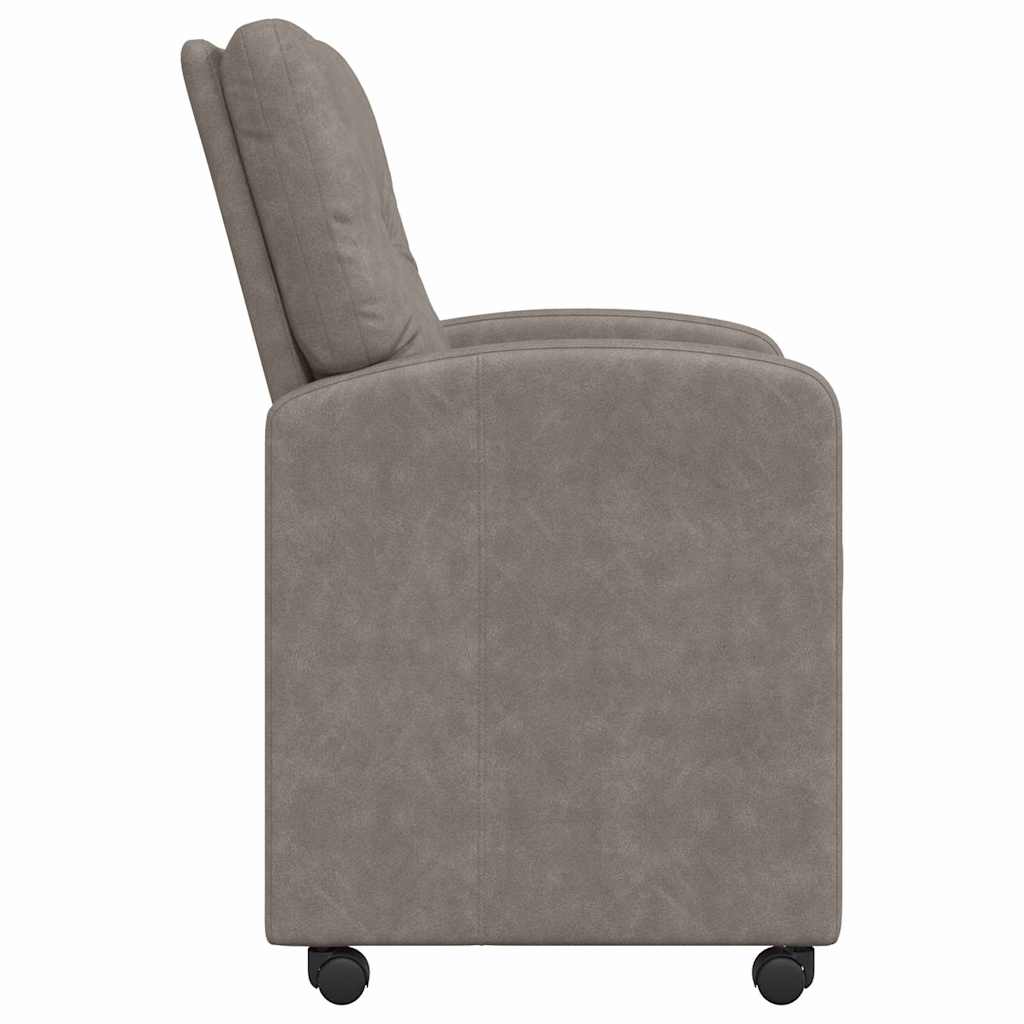 Esszimmerstühle mit Rollen 2 pcs Grau 57 x 67 x 95 cm