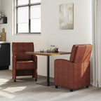 Esszimmerstühle mit Rollen 2 pcs Glänzendes Braun Kunstleder