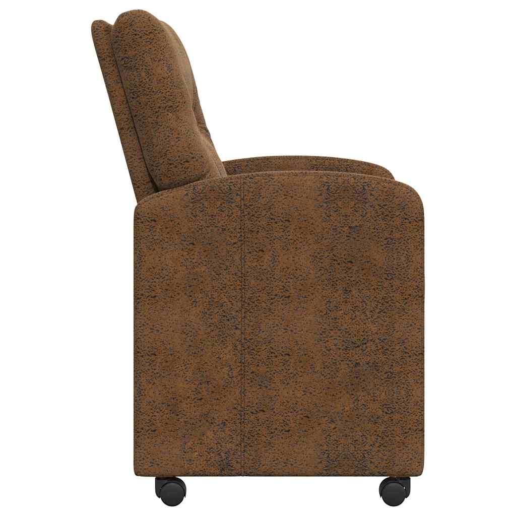 Esszimmerstühle mit Rollen 2 pcs Braun 57 x 67 x 95 cm