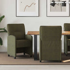 Esszimmerstühle mit Rollen 2 pcs Armeegrün 57 x 67 x 95 cm