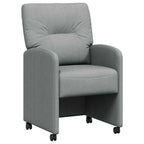 Esszimmerstühle mit Rollen 2 pcs Hellgrau 57 x 67 x 95 cm Stoff