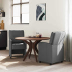 Esszimmerstühle mit Rollen 2 pcs Dunkelgrau 57 x 67 x 95 cm