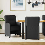 Esszimmerstühle mit Rollen 2 pcs Schwarz 57 x 67 x 95 cm Stoff