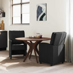 Esszimmerstühle mit Rollen 2 pcs Schwarz 57 x 67 x 95 cm Stoff