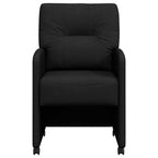 Esszimmerstühle mit Rollen 2 pcs Schwarz 57 x 67 x 95 cm Stoff