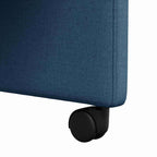 Esszimmerstühle mit Rollen 2 pcs Blau 57 x 67 x 95 cm Stoff