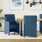 Esszimmerstühle mit Rollen 2 pcs Blau 57 x 67 x 95 cm Stoff