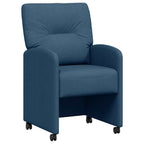 Esszimmerstühle mit Rollen 2 pcs Blau 57 x 67 x 95 cm Stoff