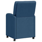 Esszimmerstühle mit Rollen 2 pcs Blau 57 x 67 x 95 cm Stoff