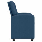 Esszimmerstühle mit Rollen 2 pcs Blau 57 x 67 x 95 cm Stoff
