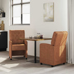 Esszimmerstühle mit Rollen 2 pcs Braun 58 x 67 x 97 cm