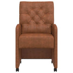 Esszimmerstühle mit Rollen 2 pcs Braun 58 x 67 x 97 cm