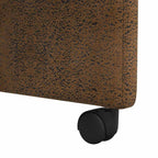 Esszimmerstühle mit Rollen 2 pcs Braun 58 x 67 x 97 cm