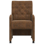 Esszimmerstühle mit Rollen 2 pcs Braun 58 x 67 x 97 cm