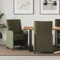 Esszimmerstühle mit Rollen 2 pcs Armeegrün 58 x 67 x 97 cm
