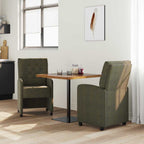 Esszimmerstühle mit Rollen 2 pcs Armeegrün 58 x 67 x 97 cm