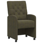 Esszimmerstühle mit Rollen 2 pcs Armeegrün 58 x 67 x 97 cm