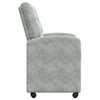 Esszimmerstühle mit Rollen 2 pcs Hellgrau 58 x 67 x 97 cm Samt