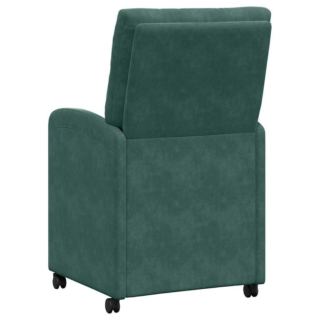 Esszimmerstühle mit Rollen 2 pcs Dunkelgrün 58 x 67 x 97 cm