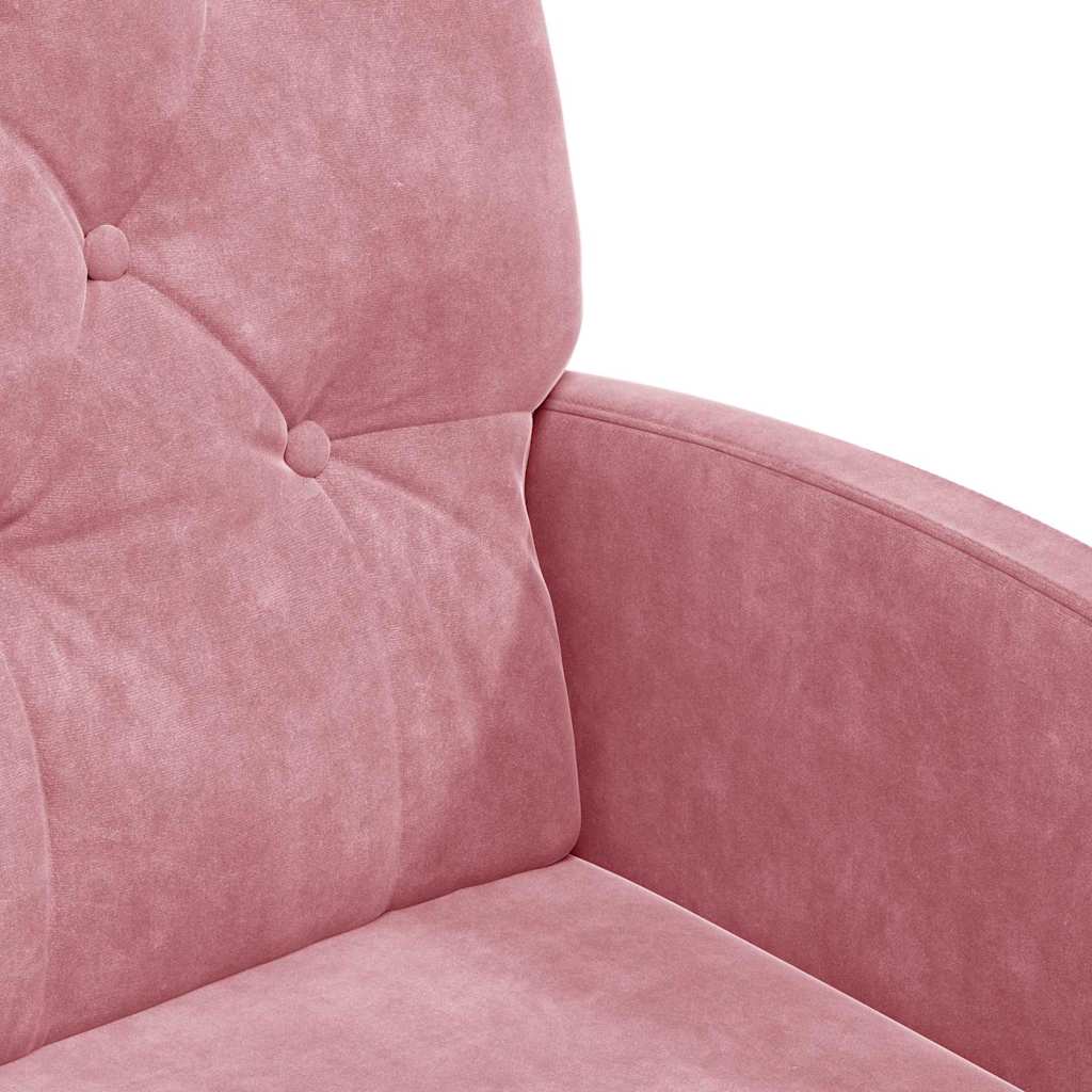 Esszimmerstühle mit Rollen 2 pcs Rosa 58 x 67 x 97 cm Samt
