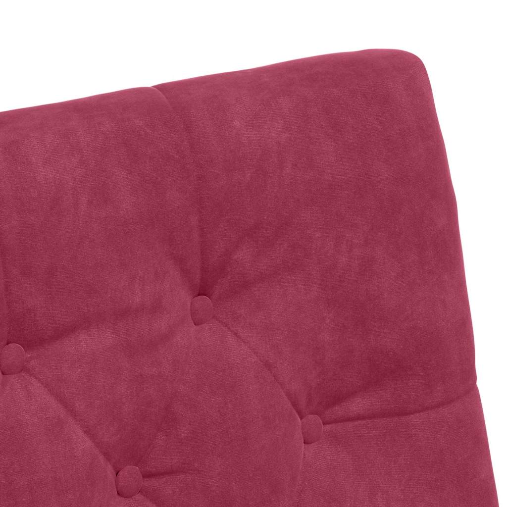 Esszimmerstühle mit Rollen 2 pcs Weinrot 58 x 67 x 97 cm Samt