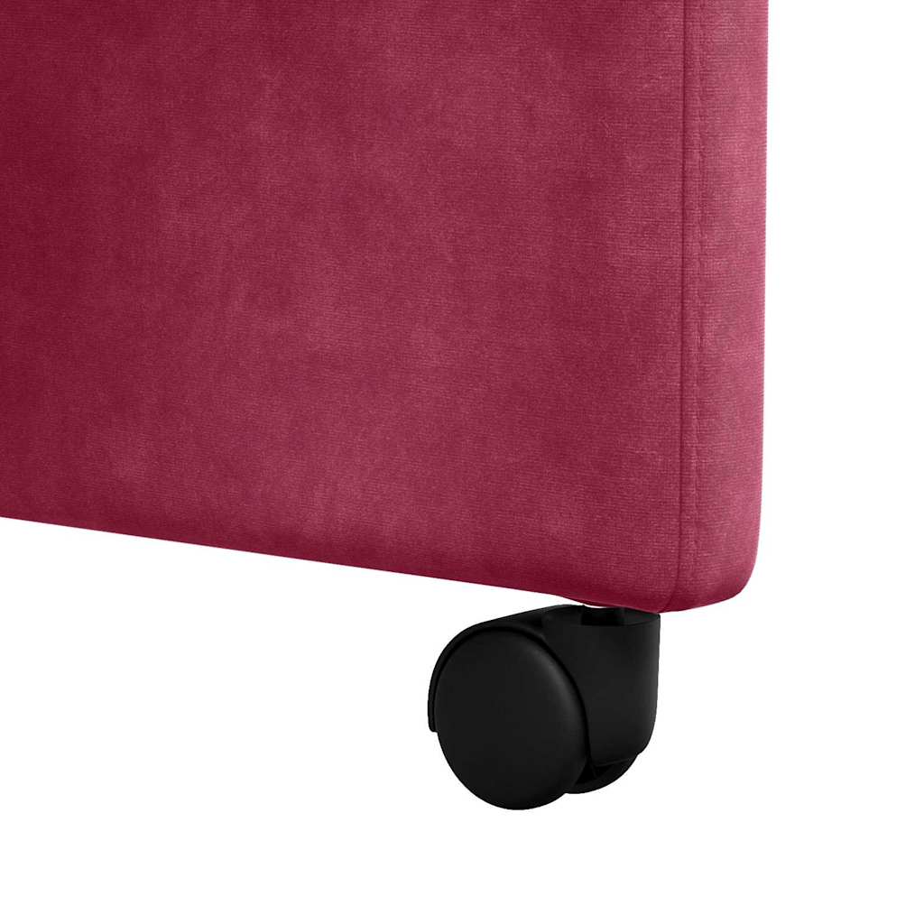 Esszimmerstühle mit Rollen 2 pcs Weinrot 58 x 67 x 97 cm Samt