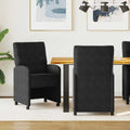 Esszimmerstühle mit Rollen 2 pcs Schwarz 58 x 67 x 97 cm Samt