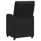 Esszimmerstühle mit Rollen 2 pcs Schwarz 58 x 67 x 97 cm Samt