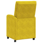Esszimmerstühle mit Rollen 2 pcs Gelb 58 x 67 x 97 cm Samt
