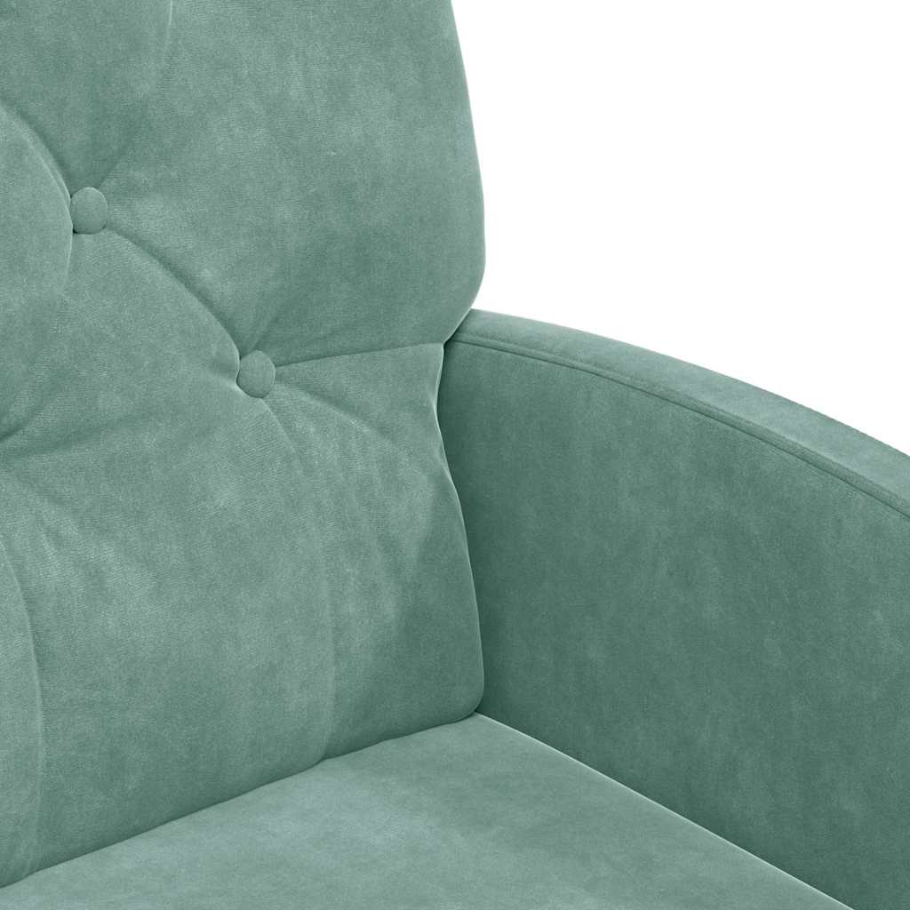 Esszimmerstühle mit Rollen 2 pcs Meergrün 58 x 67 x 97 cm Samt