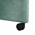 Esszimmerstühle mit Rollen 2 pcs Meergrün 58 x 67 x 97 cm Samt