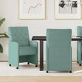 Esszimmerstühle mit Rollen 2 pcs Meergrün 58 x 67 x 97 cm Samt