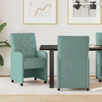 Esszimmerstühle mit Rollen 2 pcs Meergrün 58 x 67 x 97 cm Samt