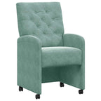 Esszimmerstühle mit Rollen 2 pcs Meergrün 58 x 67 x 97 cm Samt