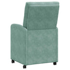 Esszimmerstühle mit Rollen 2 pcs Meergrün 58 x 67 x 97 cm Samt