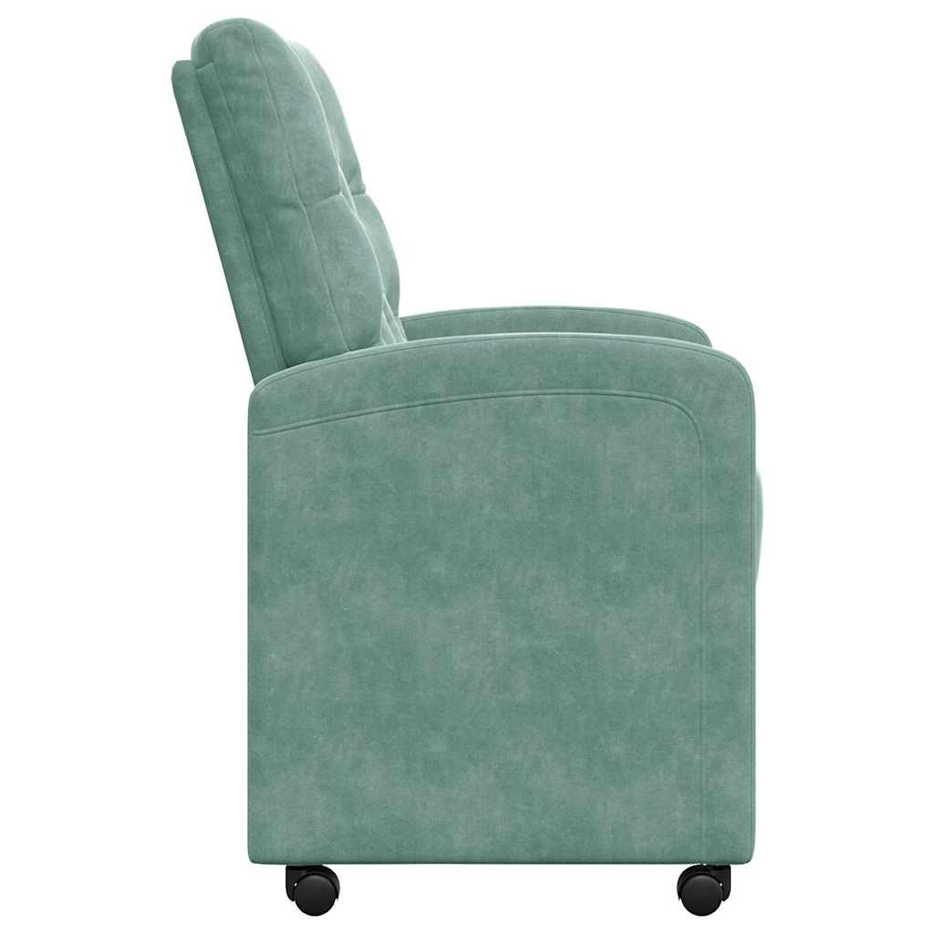 Esszimmerstühle mit Rollen 2 pcs Meergrün 58 x 67 x 97 cm Samt